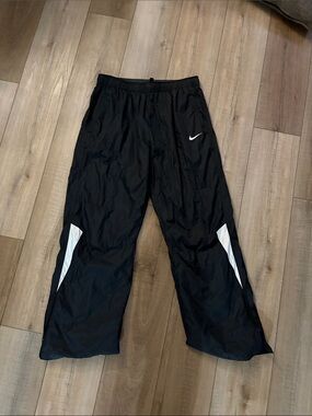 Nike Black Track Pants with White Accents
